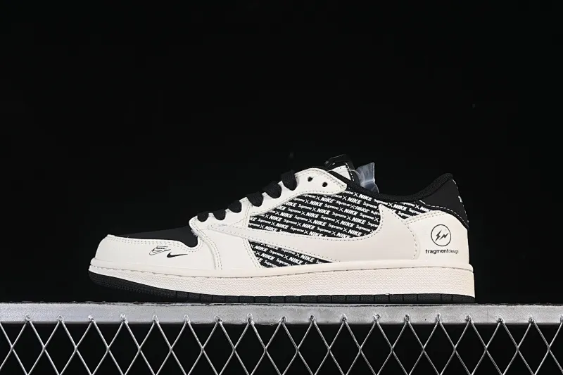 All categories Air Jordan Jordan series basketball shoes Air Jordan 1 Low High-end customized low-top sneakers Travis Scott x Fragment Design x Air Jordan 1 Low OG SP AJ1 Joe 1 Lightning joint beige black low-top cultural casual sneakers XD0798-311